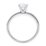 1 Carat Oval Lab Grown IGI G/VS1 Diamond Solitaire Ring in 10K White Gold thumbnail 3