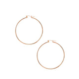 Classic Hoop Earrings in 14K Rose Gold (2x55 mm) thumbnail 1
