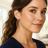 Classic Hoop Earrings in 14K Rose Gold (2x55 mm) thumbnail 2
