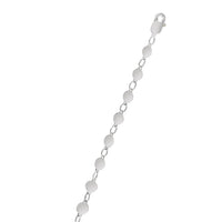14k White Gold Necklace with Polished Circles