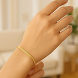 Imperial Herringbone Bracelet in 10k Yellow Gold  (2.80 mm) thumbnail 5