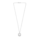 Sterling Silver Rhodium Plated Oval Vine Locket Necklace thumbnail 2