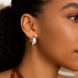 Sterling Silver Large Graduated Hoop Earrings thumbnail 2