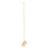 14k Yellow Gold Diamond Heart Locket Necklace thumbnail 2