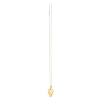 14k Yellow Gold Diamond Heart Locket Necklace