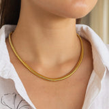14K Yellow Gold Lite Oval Snake Chain (5.70 mm) thumbnail 5