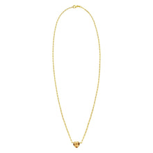 14K Yellow Gold Citrine Heart Necklace (1.50 mm)