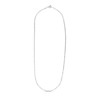 Sterling Silver Rhodium Plated Paperclip Chain (1.80 mm)