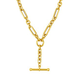 Toggle Necklace with Alternating Chain in 14K Yellow Gold thumbnail 2