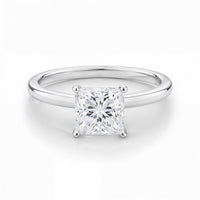 1 Carat Princess Lab Grown IGI G/VS1 Diamond Solitaire Ring in 10K White Gold