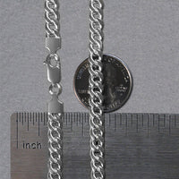 14k White Gold Miami Cuban Semi Solid Chain (5.50 mm)