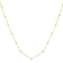 Textured Saturn Bead Necklace in 14K Yellow Gold