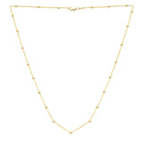 Textured Saturn Bead Necklace in 14K Yellow Gold thumbnail 2