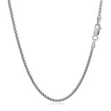 14k White Gold Solid Round Box Chain (1.60 mm) thumbnail 3