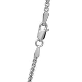 14k White Gold Solid Round Box Chain (1.60 mm) thumbnail 4