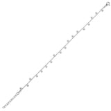 Sterling Silver Rhodium Plated Drop Bead Bracelet thumbnail 1