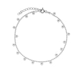 Sterling Silver Rhodium Plated Drop Bead Bracelet thumbnail 2