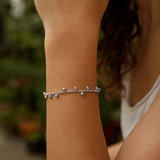 Sterling Silver Rhodium Plated Drop Bead Bracelet thumbnail 5
