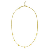 14K Yellow Gold Adjustable Heart Link Necklace thumbnail 2