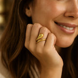 14K Yellow Gold Diamond Cut Stackable Ring (8.40 mm) thumbnail 3