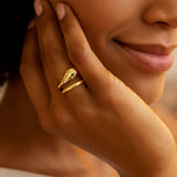 14K Yellow Gold Diamond Cut Stackable Ring (8.40 mm) thumbnail 4