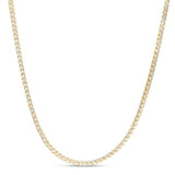 14k Yellow Gold Round Pave Franco Chain (3.15 mm) thumbnail 2