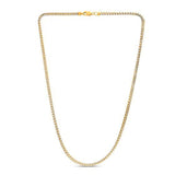 14k Yellow Gold Round Pave Franco Chain (3.15 mm) thumbnail 3