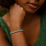 14K Yellow Gold Turquoise Pallina Bead Bracelet (3.00 mm) thumbnail 4