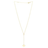 Lariat Heart Necklace in 10K Yellow Gold thumbnail 2