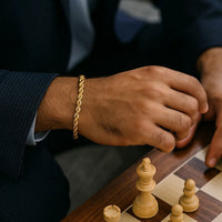 10k Yellow Gold Solid Diamond Cut Rope Bracelet (4.00 mm)