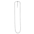 14K white gold cable chain, 1.70 mm adjustable link necklace