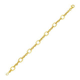 14K Yellow Gold Five and One Oval Link Chain Necklace thumbnail 3
