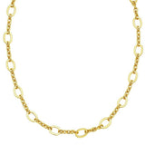 14K Yellow Gold Five and One Oval Link Chain Necklace thumbnail 4