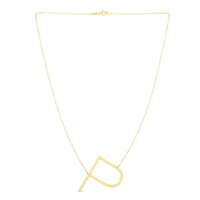14K Yellow Gold Yours Truly Large Initial P Necklace