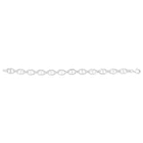 Sterling Silver Rhodium Plated Puffed Mariner Bracelet (9.00 mm) thumbnail 3