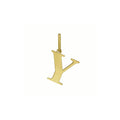 14K Yellow Gold Initial Y Charm Pendant