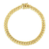 10k Yellow Gold Semi Solid Miami Cuban Bracelet (10.70 mm) thumbnail 2