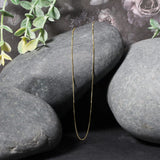 10k Yellow Gold Classic Box Chain (0.45 mm) thumbnail 4