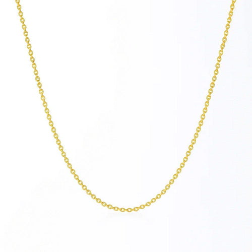 14k Yellow Gold Round Cable Link Chain (1.30 mm)