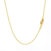 14k Yellow Gold Round Cable Link Chain (1.30 mm)