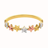 Tri color Star Ring in 10K Gold thumbnail 2
