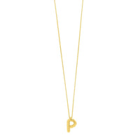 14K Yellow Gold Helium Initial P Pendant