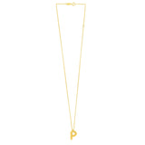 14K Yellow Gold Helium Initial P Pendant thumbnail 2
