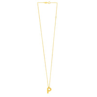 14K Yellow Gold Helium Initial P Pendant