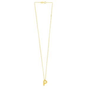 14K Yellow Gold Helium Initial P Pendant