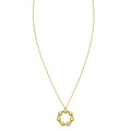14K yellow gold cable chain necklace with diamond cut faceted links