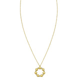 14K yellow gold cable chain necklace with diamond cut faceted links thumbnail 1