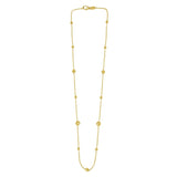 Alternating Bead Chain Necklace in 14K Yellow Gold thumbnail 2