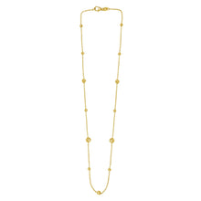 Alternating Bead Chain Necklace in 14K Yellow Gold