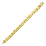 14K Yellow Gold Chevron Link Bangle (10.00 mm) thumbnail 1